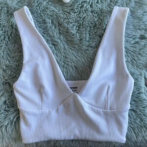 Cotton On White Ribbed workout top